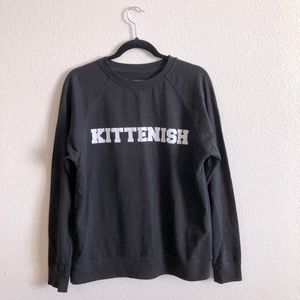 Kittenish crew neck sweatshirt